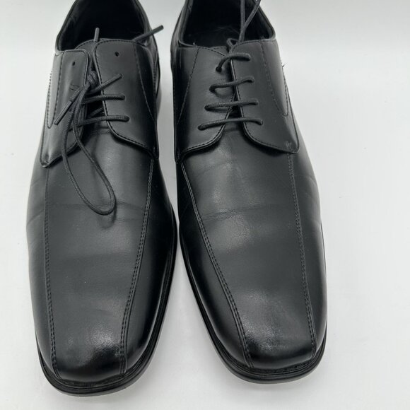 Bruno Marc Mens Black Dress Shoes Size 14 Leather Lace-Up Formal Office Footwear - Picture 3 of 9